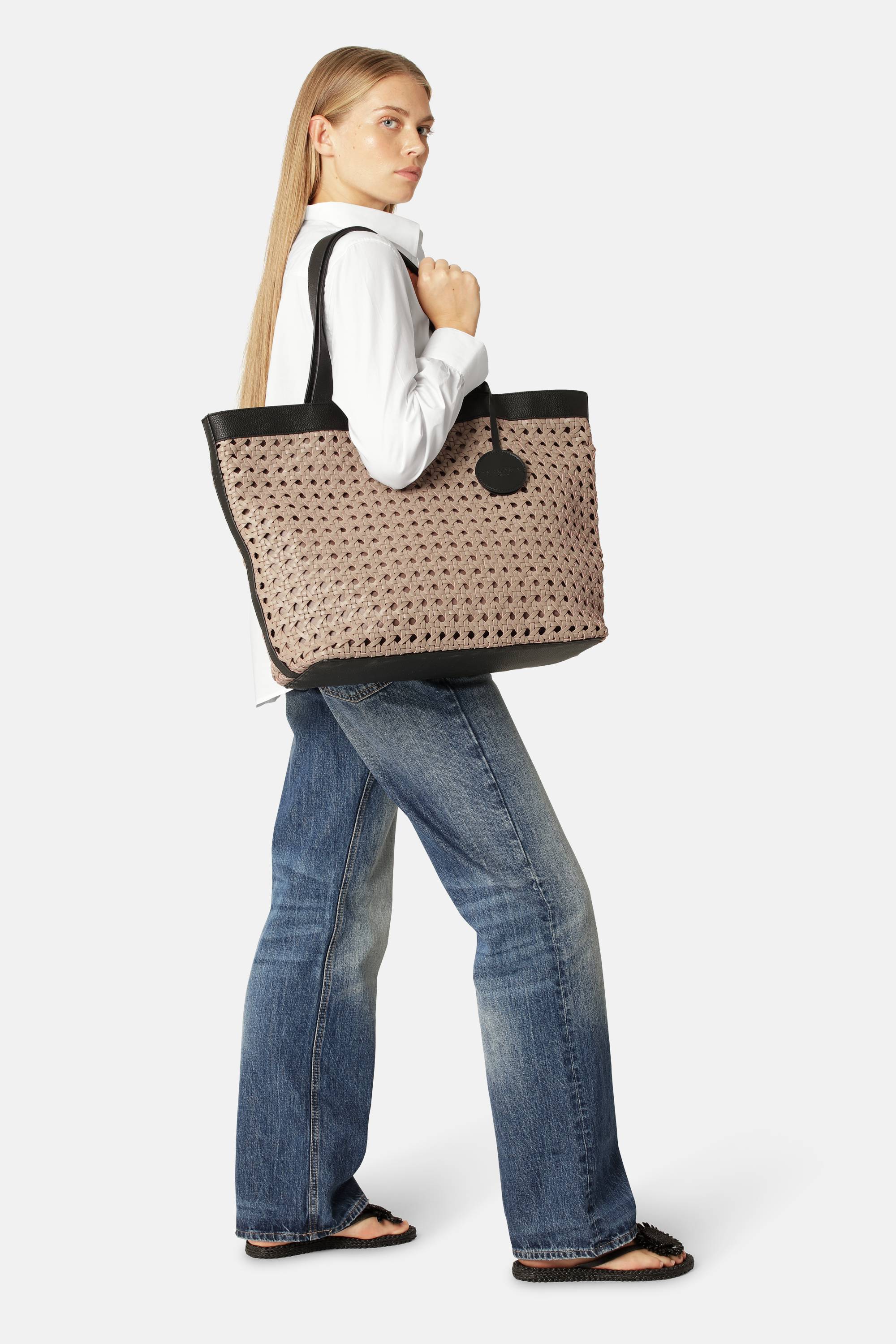 Large Beach Bag - Sand Pile Black